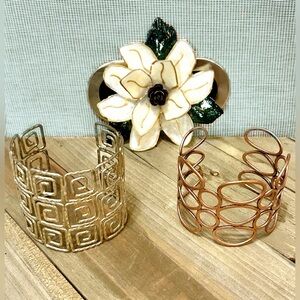 beautiful Gold and Copper Bracelet Set